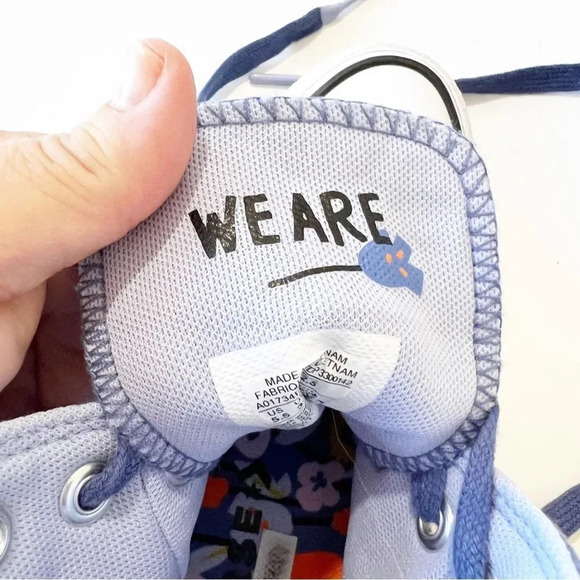 Converse CTAS High We Are Stronger Together Blue Canvas Embroidered Size 5.5 EUC - Picture 8 of 11